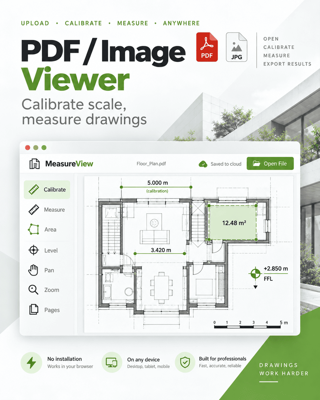 Free online PDF and image measurement tool with scale calibration