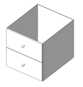 077 Ikea 044  Expedit Shelving Unit - Drawer Insert 14799 