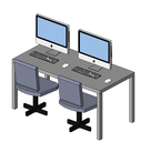 03 2 Seat computer desk  