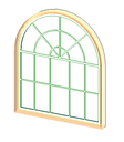 VS 002 1200 x 1800 Arched window with Sunray transum 