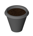3D Round plant pot 