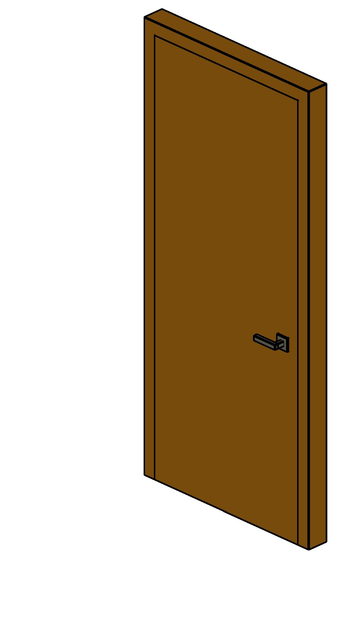 Door + structural frame not trim Revit family