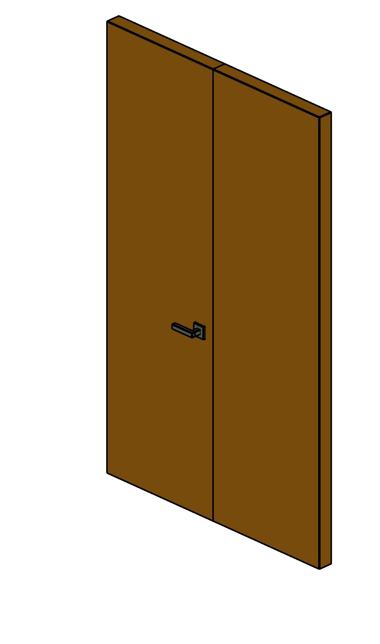 Door 2 leaves outside paz not opening Revit family