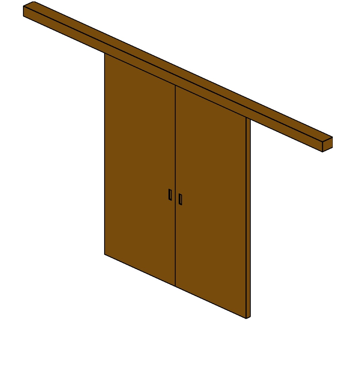 Door 2 sliding Revit family