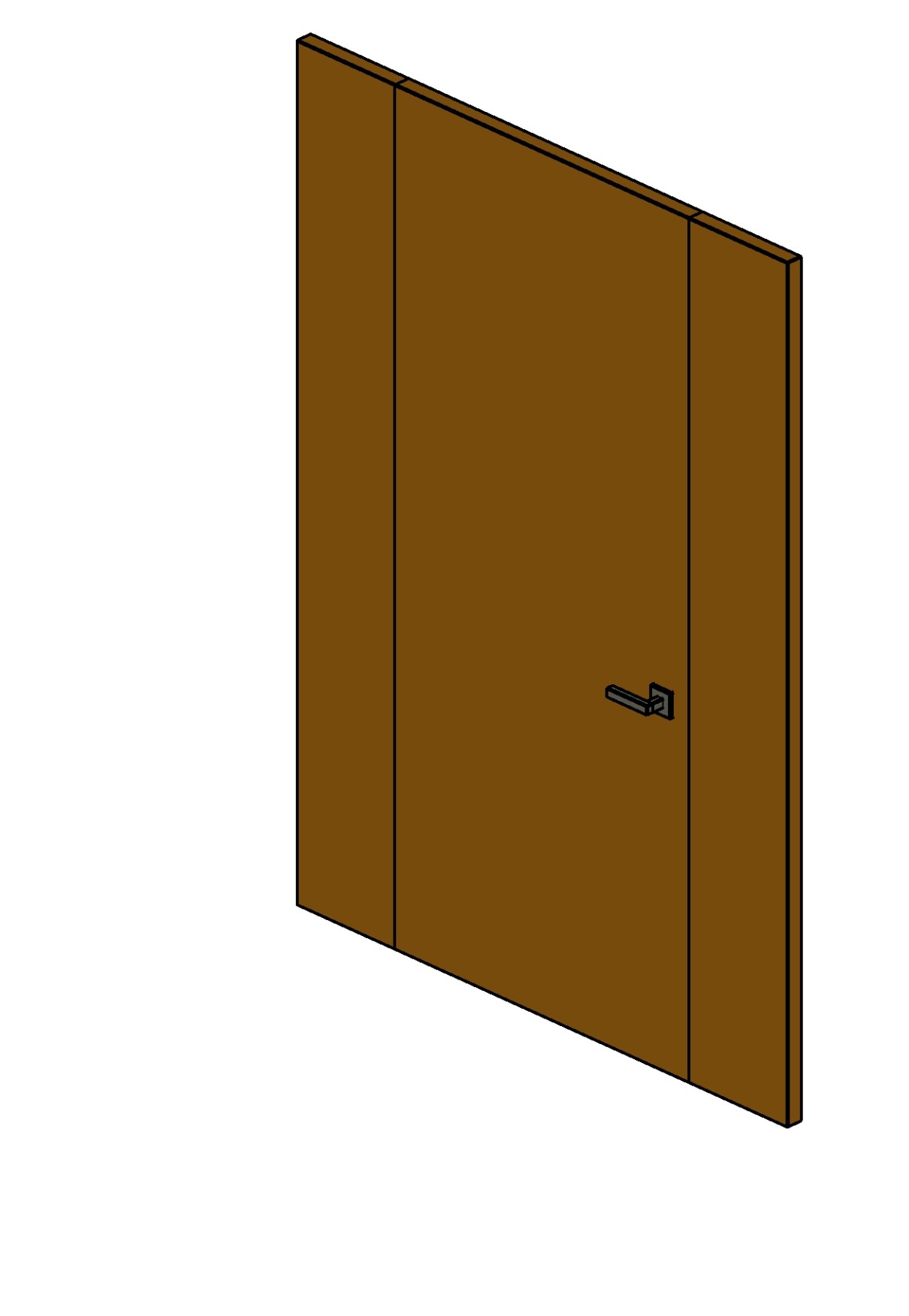 Door 3 leaves Revit family