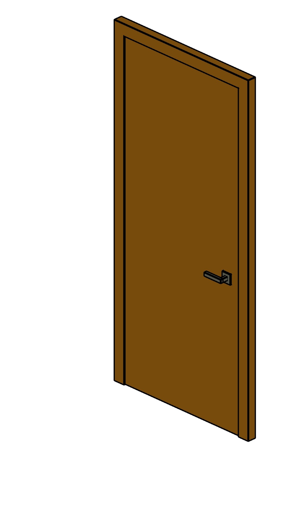 Door outer + frame Revit family