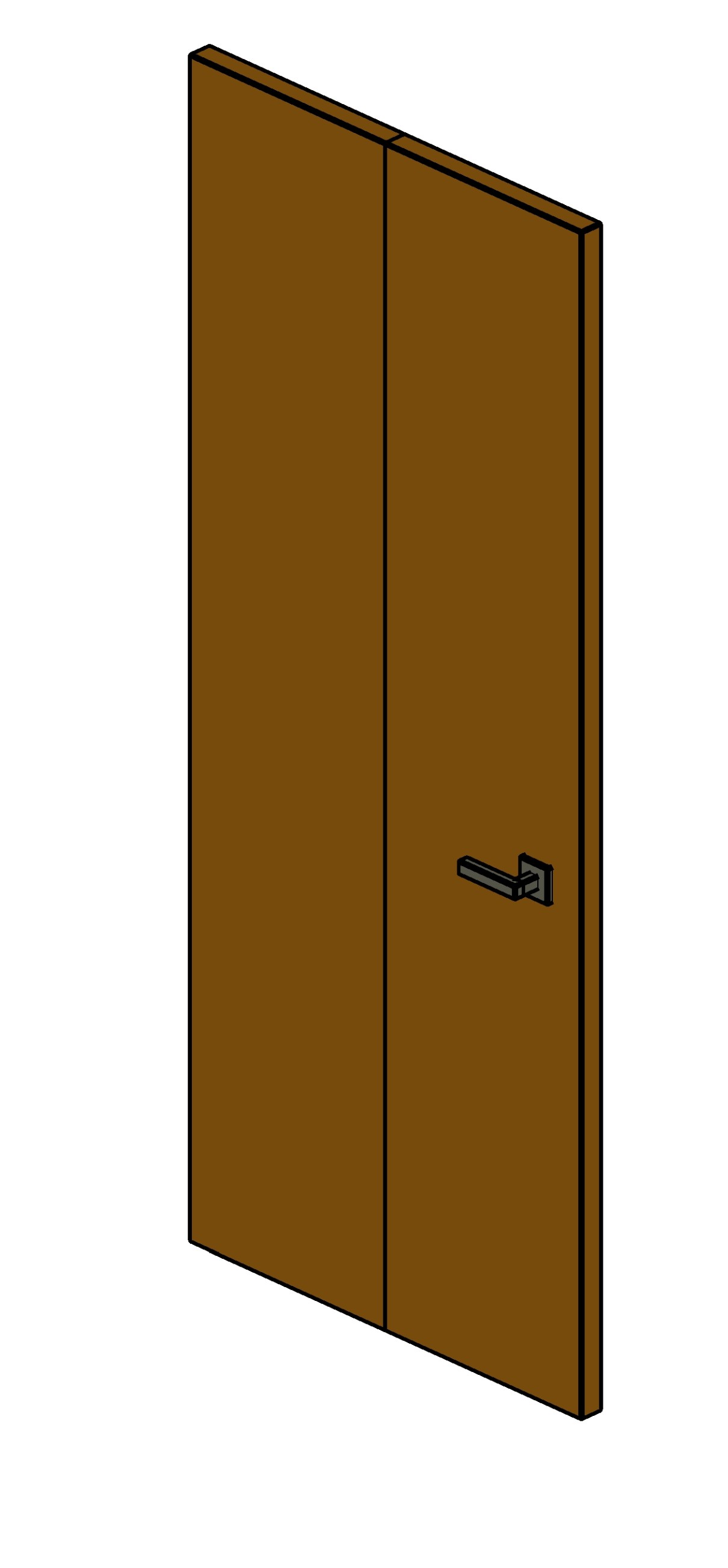 Door sliding book Revit family