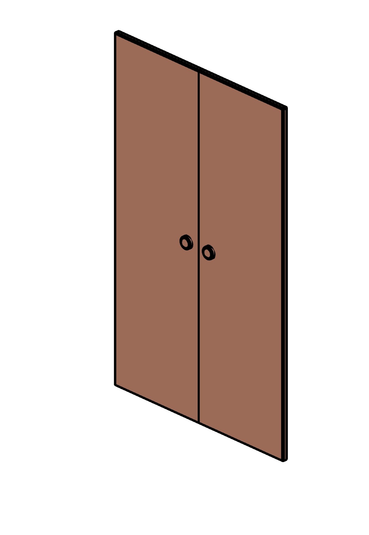 Door wardrobe 2 leaves Revit family