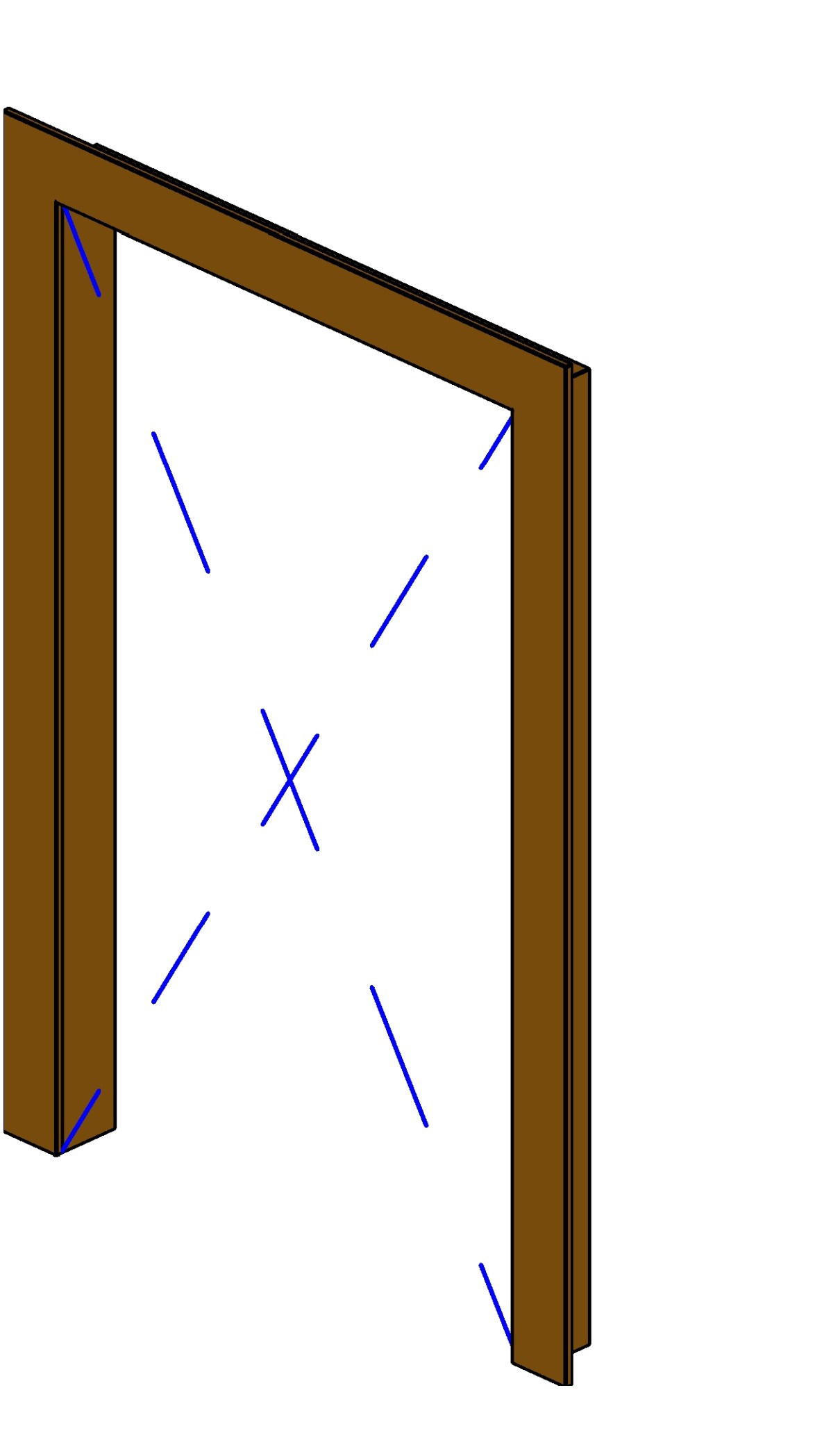 Door-opening + frame + trim Revit family