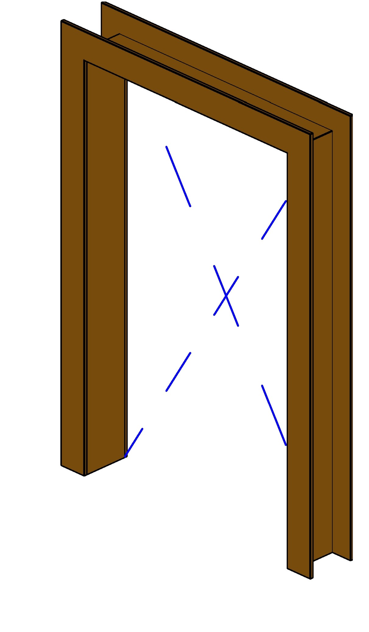 Door-opening + frame Revit family
