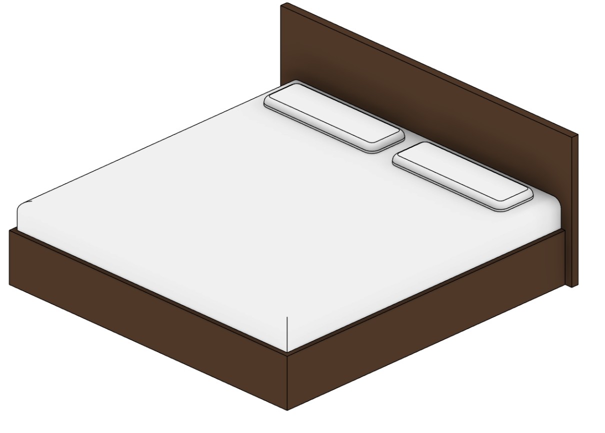 Bed Double Revit family