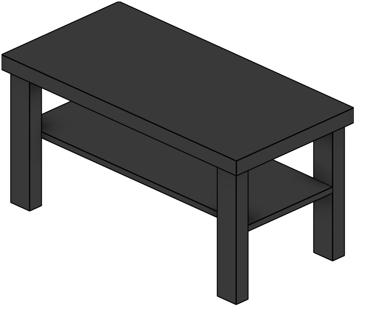Coffee Table Rectangular Revit family