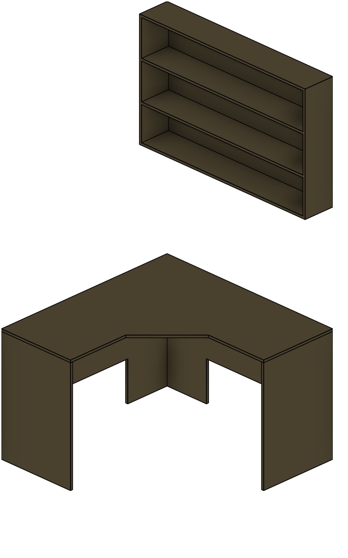 Computer Desk Corner Revit family