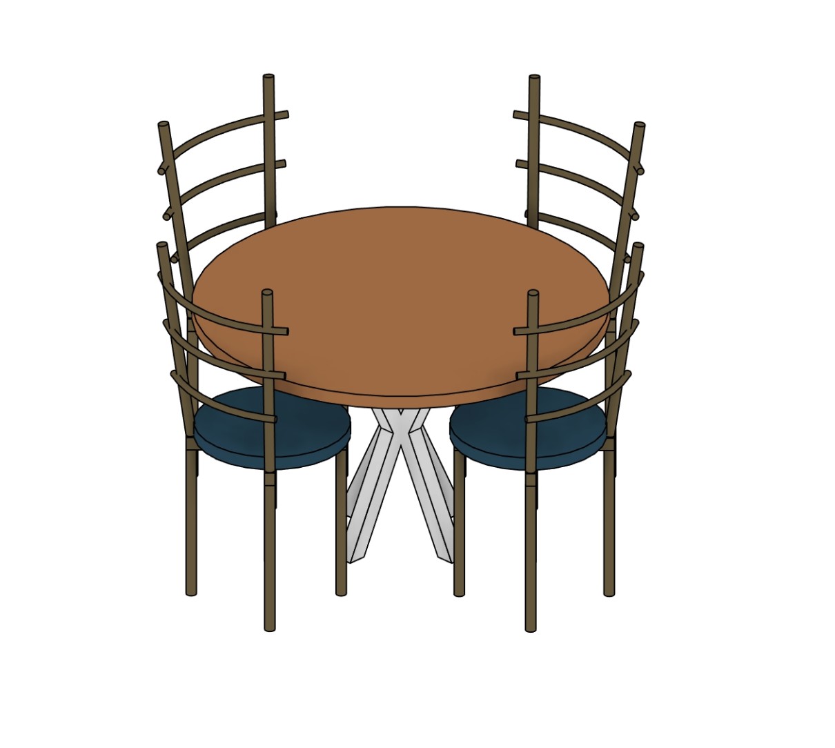 Dining Table Round Revit family