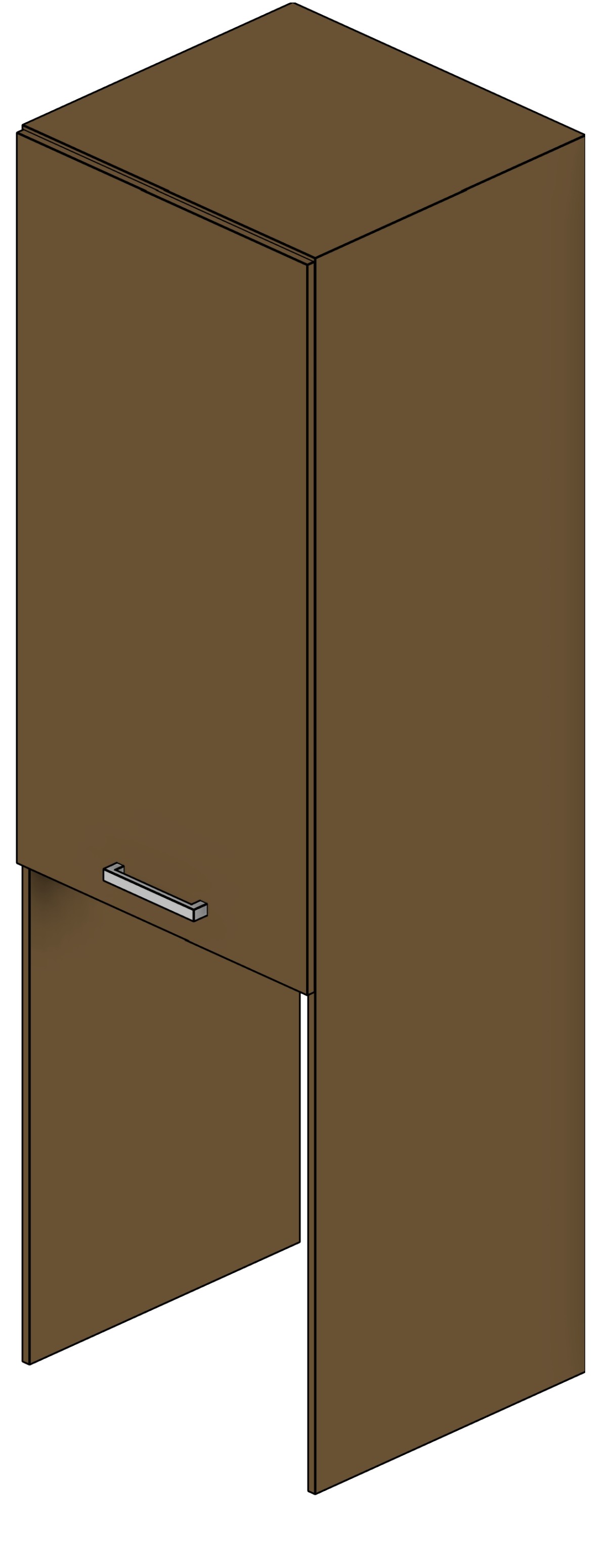 Kitchen Cabinet above Mini Refrigerator and Freezer Revit family