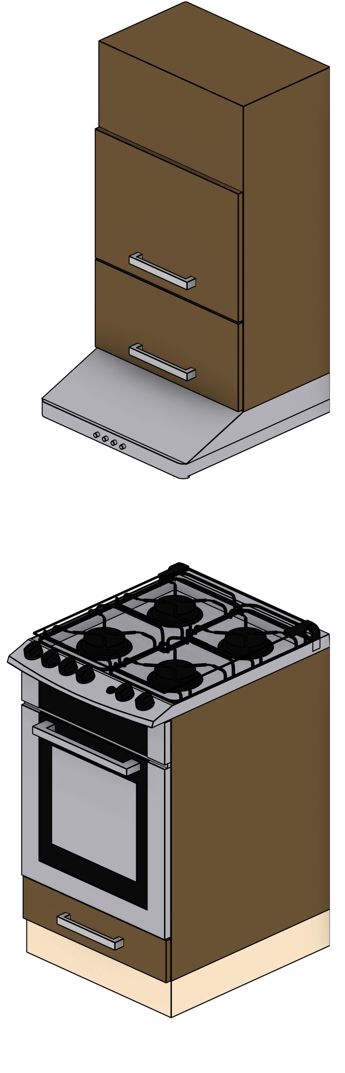 Kitchen Cooktop 500mm Revit family
