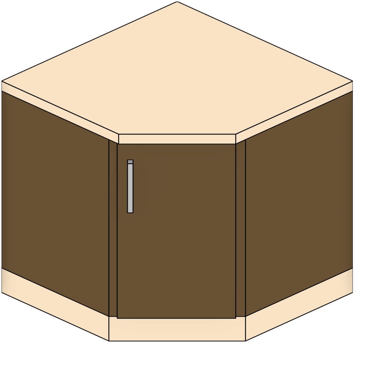 Kitchen Lower Corner Cabinet Revit family