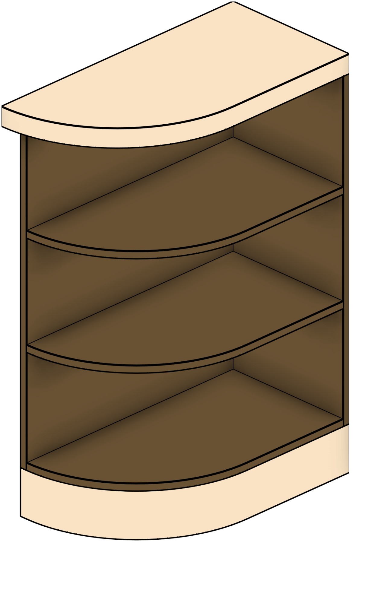 Kitchen Lower Corner Shelves Revit family