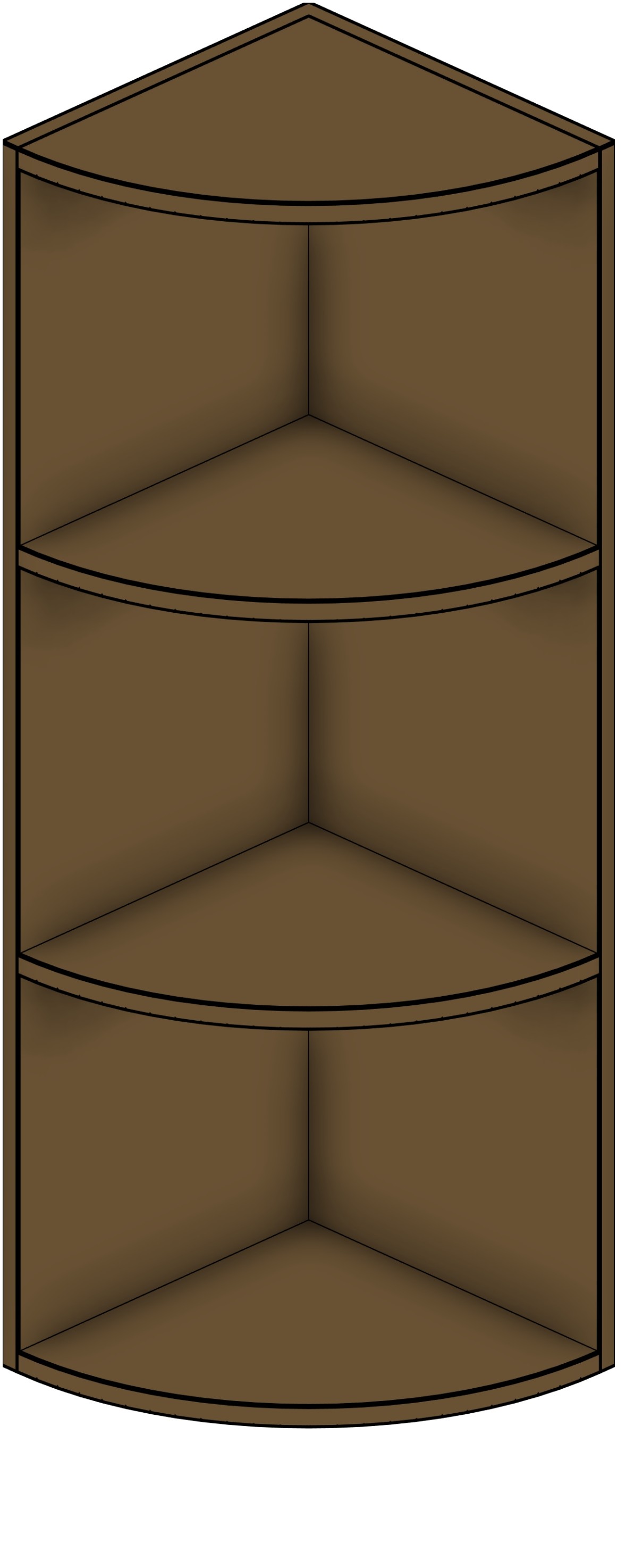 Kitchen Upper Corner Shelves Revit family