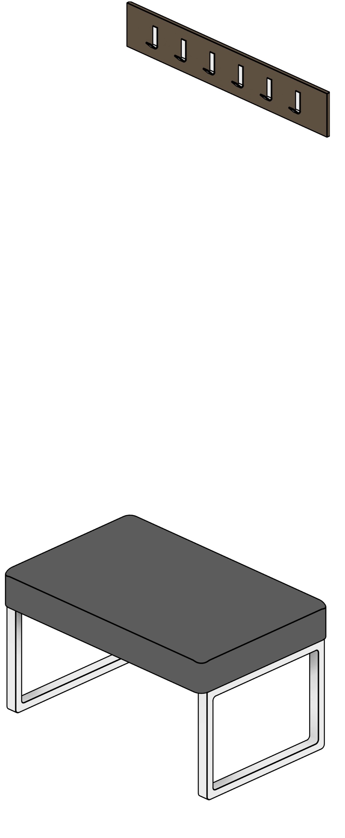 Ottoman and Hanger Top Revit family