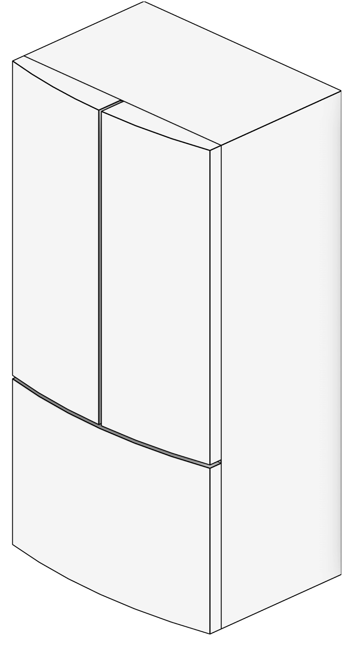 Refrigerator Two-Door Revit family