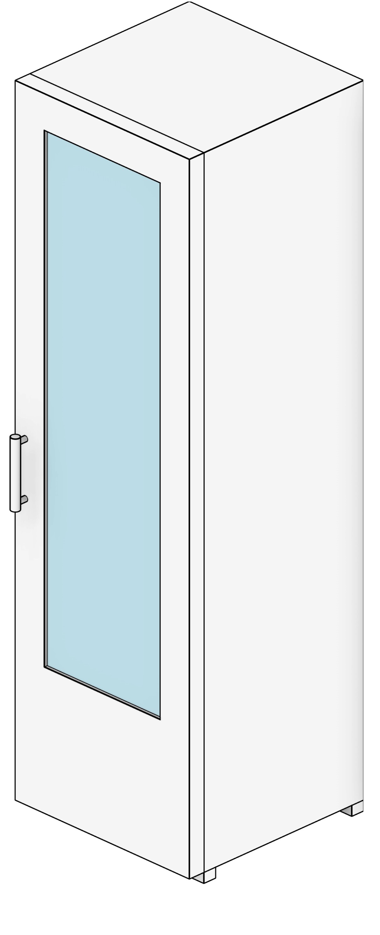 Refrigerator with Glass Door Revit family