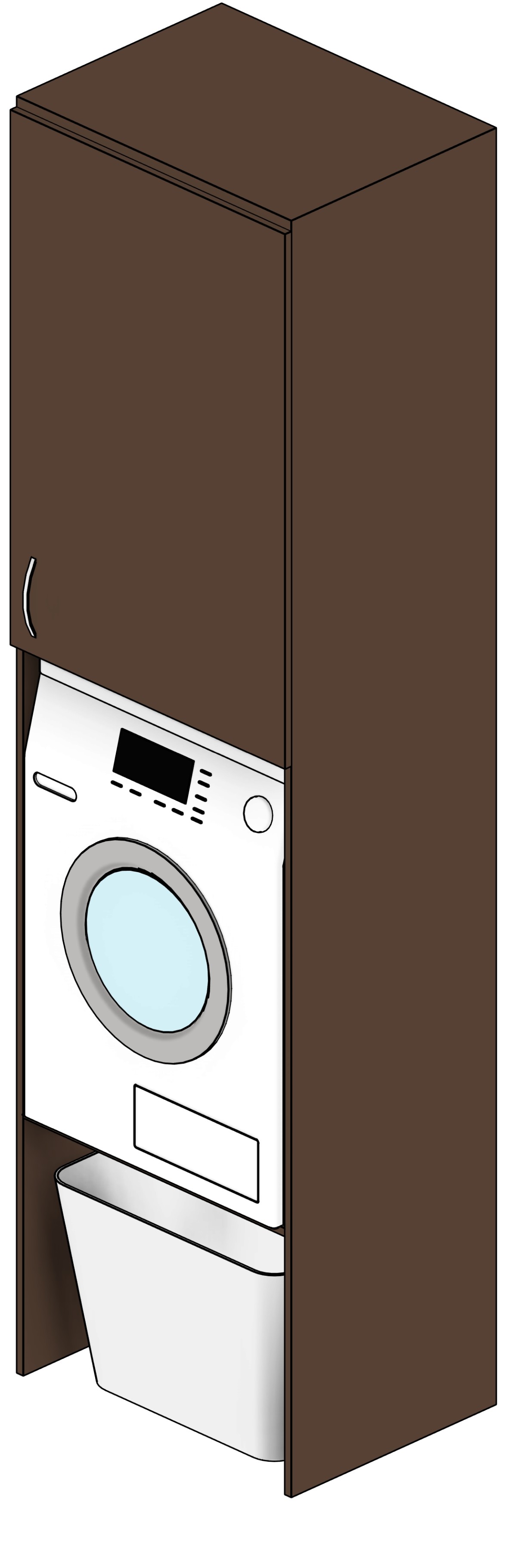 Washing Machine in Cabinet Revit family