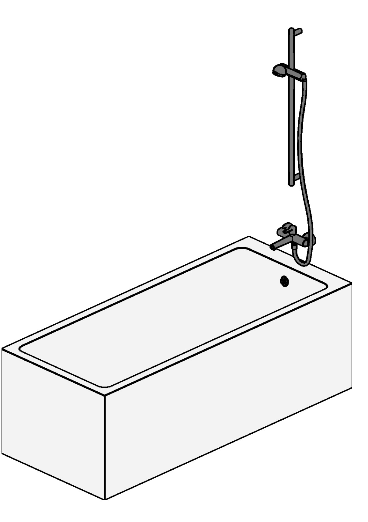 Bathtub Rectangular Revit family