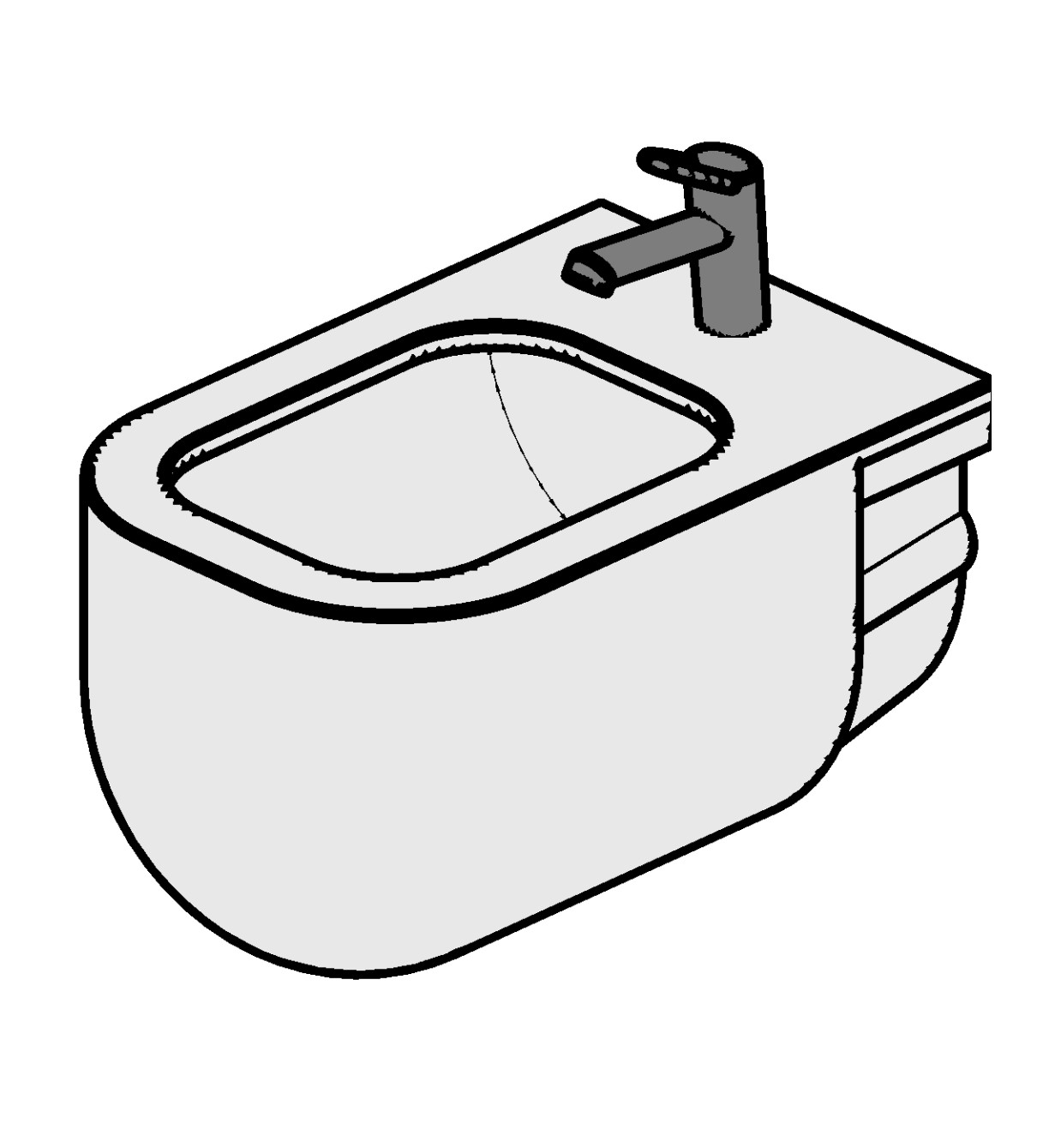Bidet for installation Revit family