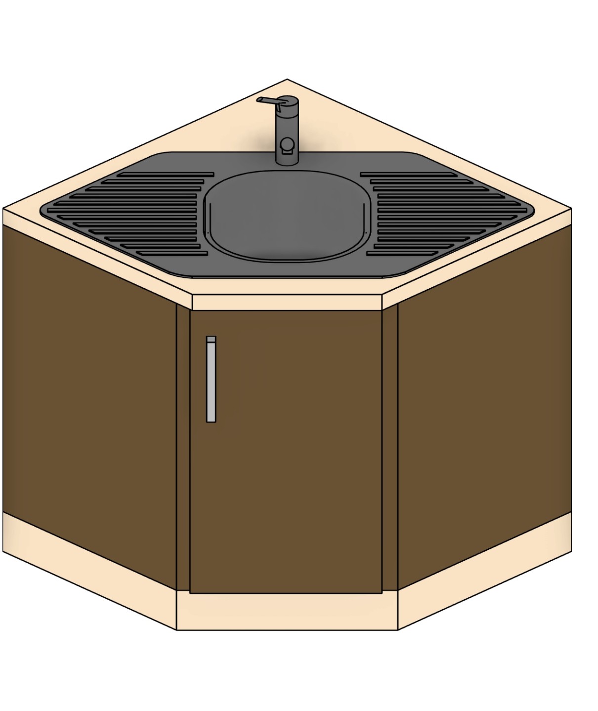 Kitchen Corner Sink Revit family