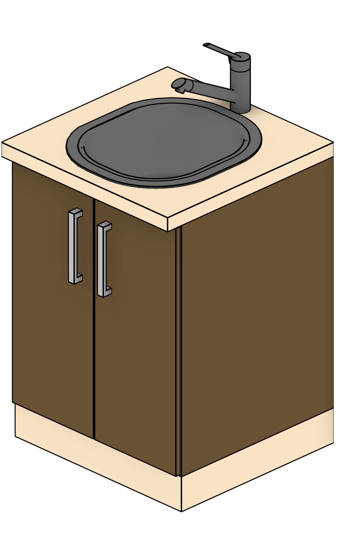 Kitchen Single Sink Revit family