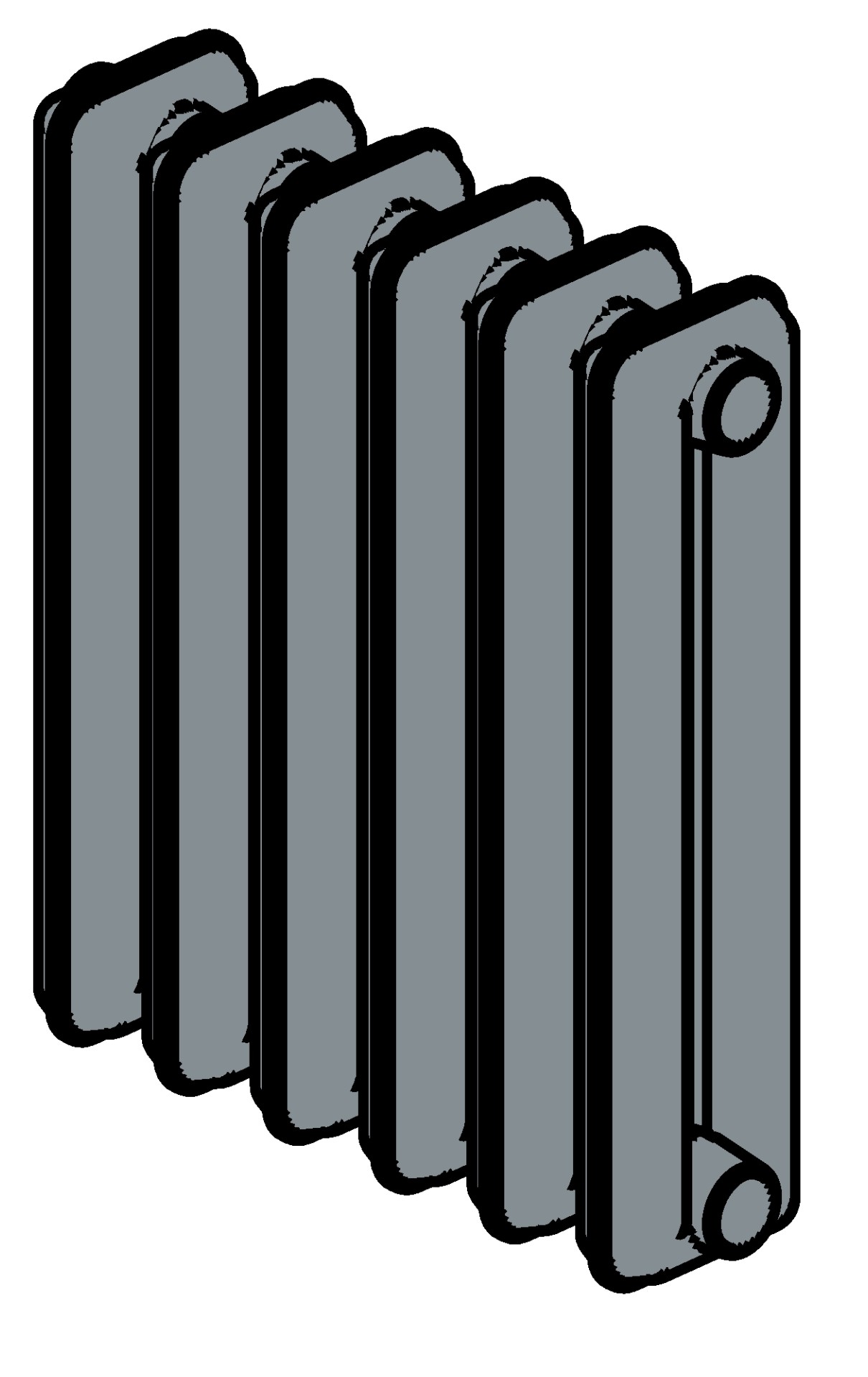 Radiator cast iron Revit family