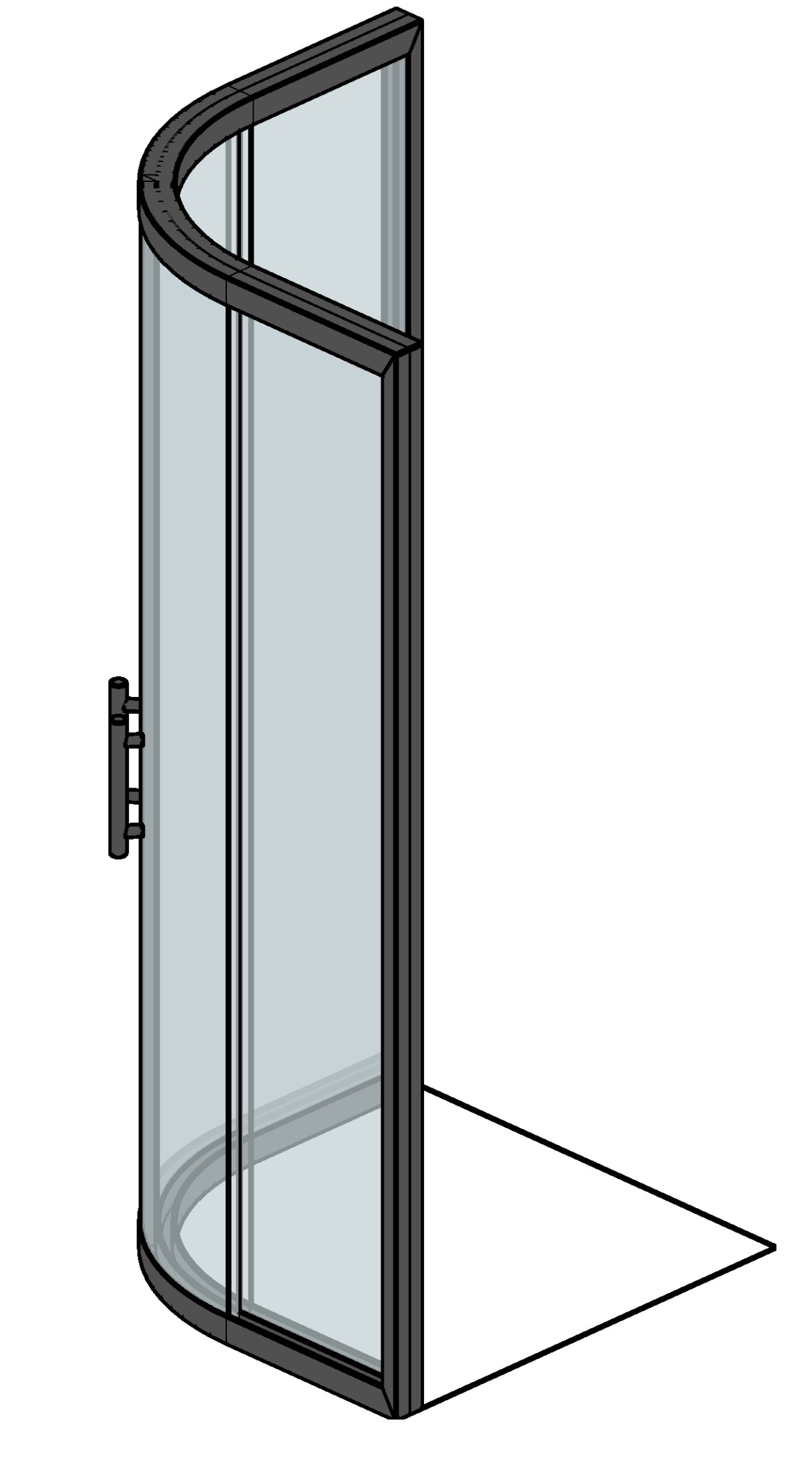Shower round Revit family