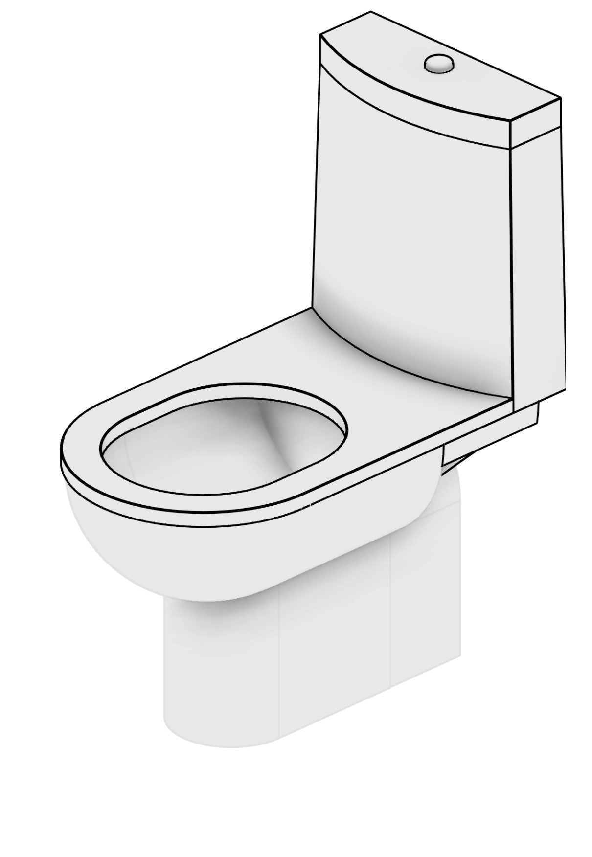 Toilet Floor-Mounted Revit family