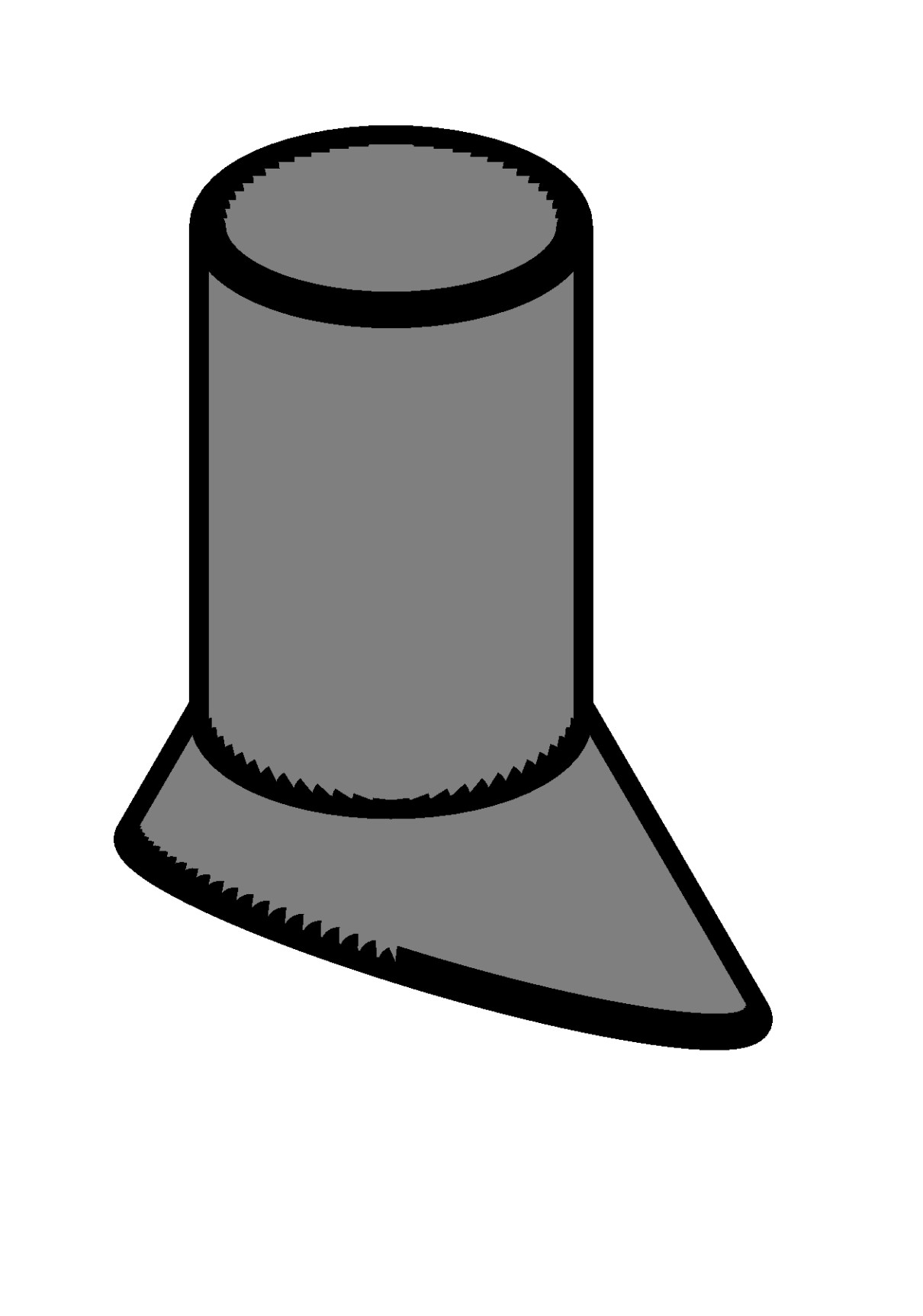 Ventilation cap down frustum Revit family
