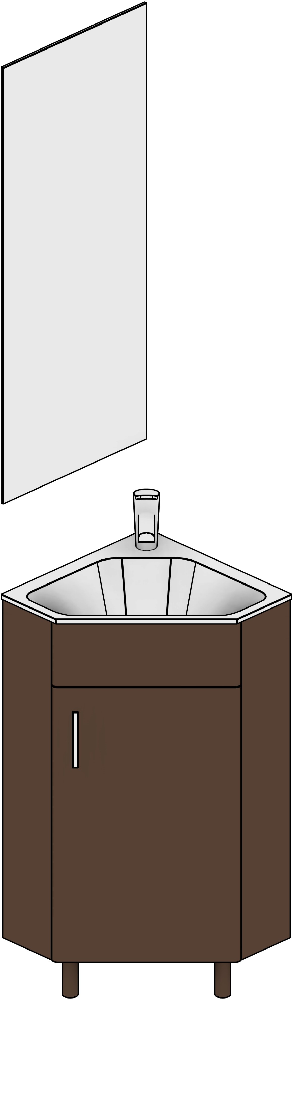 Washbasin Corner Revit family