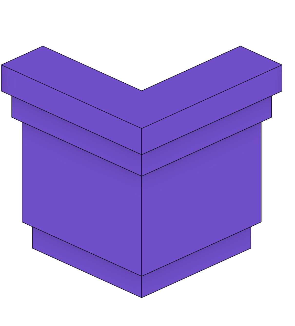 Architectural Top Cap over L-Shaped Trim Revit family