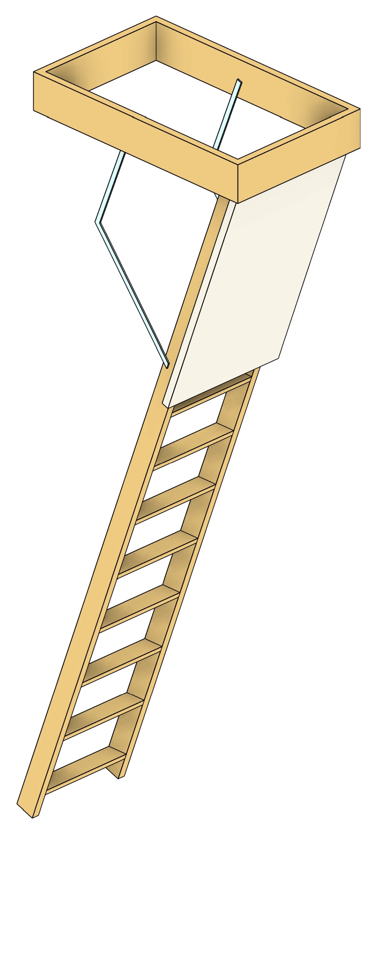 Ladder Folding Attic Revit family