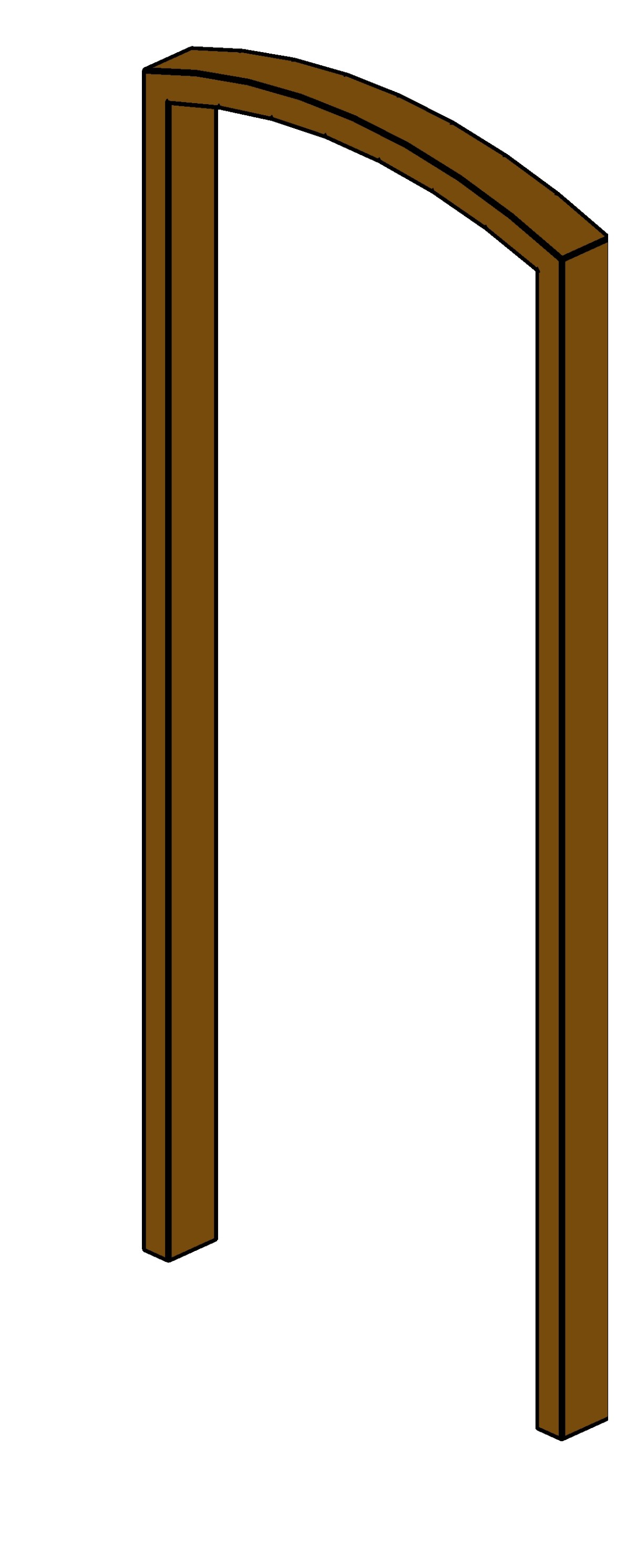 Structural frame round, not cut Revit family