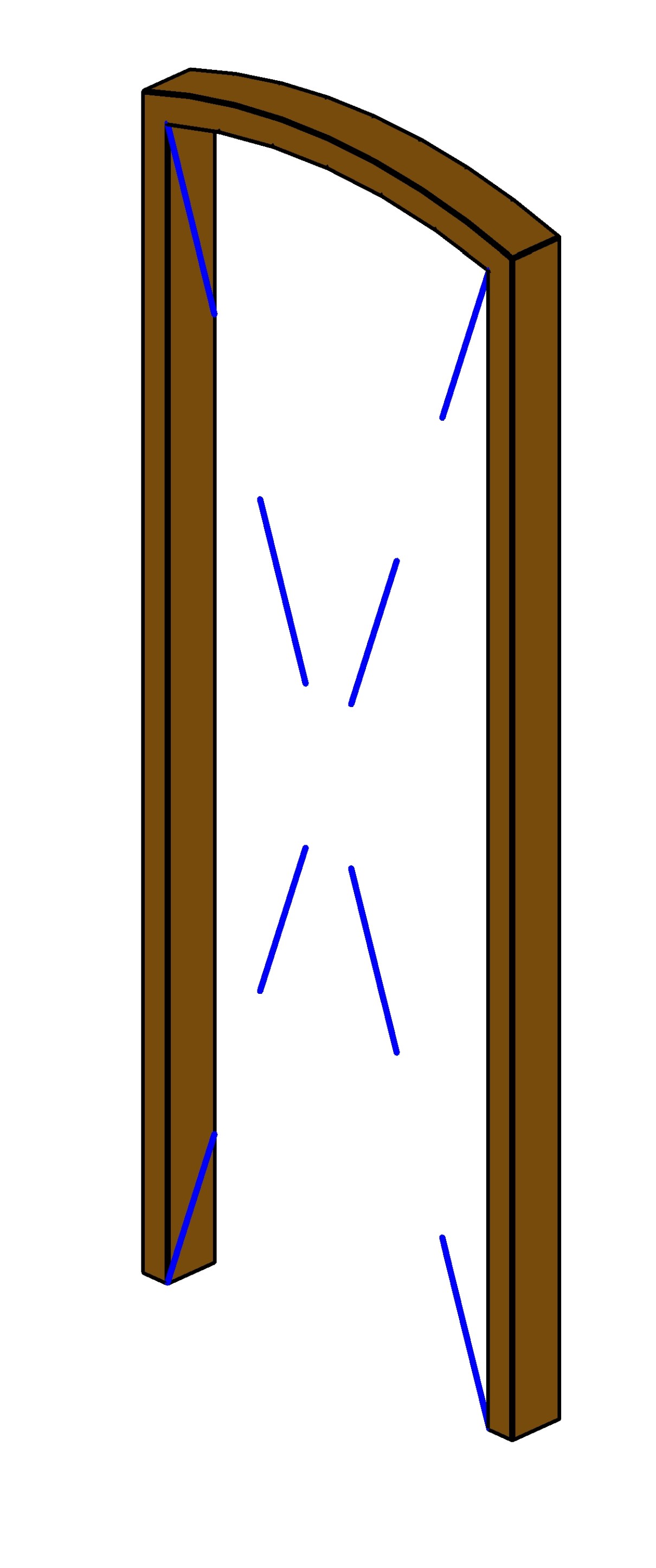 Structural frame round Revit family