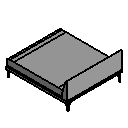 Bed with Padded Back