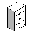 Cabinet File - Lateral 4 Drawer