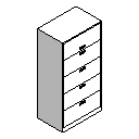 Cabinet File - Lateral 5 Drawer
