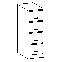 Cabinet-File 4 Drawer