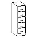 Cabinet-File 5 Drawer