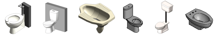 REVIT TOILET FAMILIES DOWNLOAD