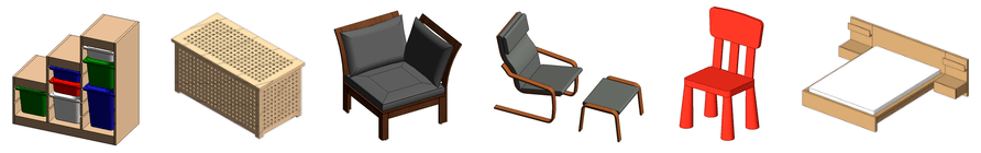 Download FREE IKEA Revit Families, POÄNG Armchair