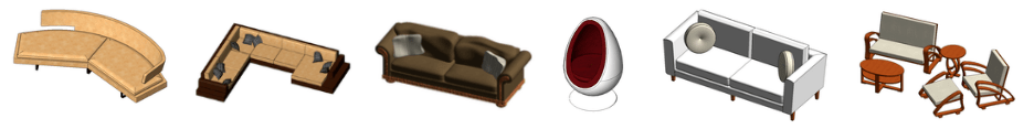 Revit sofas families download