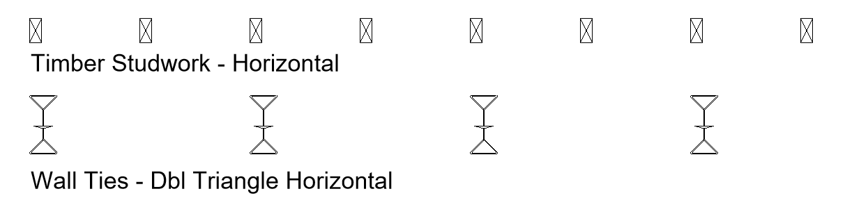 Wall Ties - Dbl Triangle Horizontal