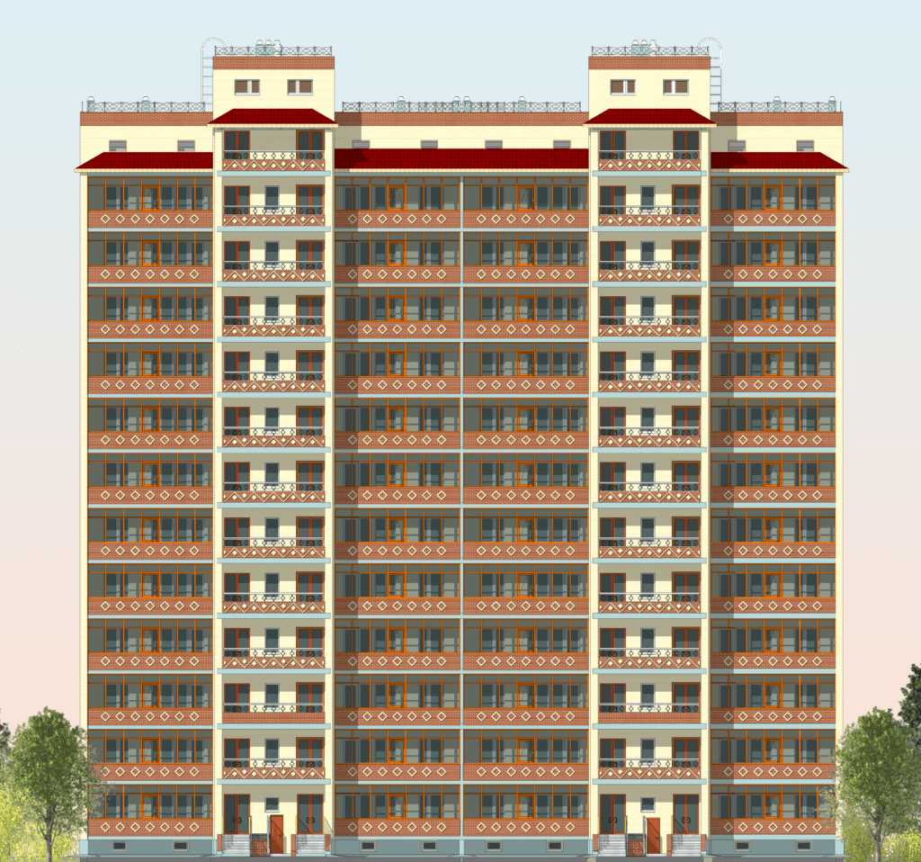 multi-storey-building-12-floors-revit-model